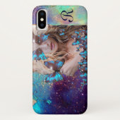 BLAUWE BUTTERFLES MET GROENE GOUDEN Case-Mate iPhone CASE (Achterkant)