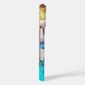 BLAUWE BUTTERFLES MET GROENE GOUDEN Case-Mate iPhone CASE (Achterkant / Rechts)