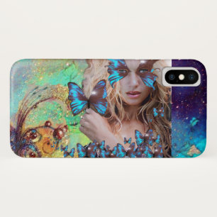 BLAUWE BUTTERFLES MET GROENE GOUDEN Case-Mate iPhone CASE