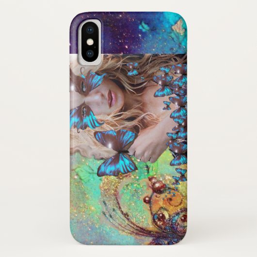 BLAUWE BUTTERFLES MET GROENE GOUDEN Case-Mate iPhone CASE (Achterkant)