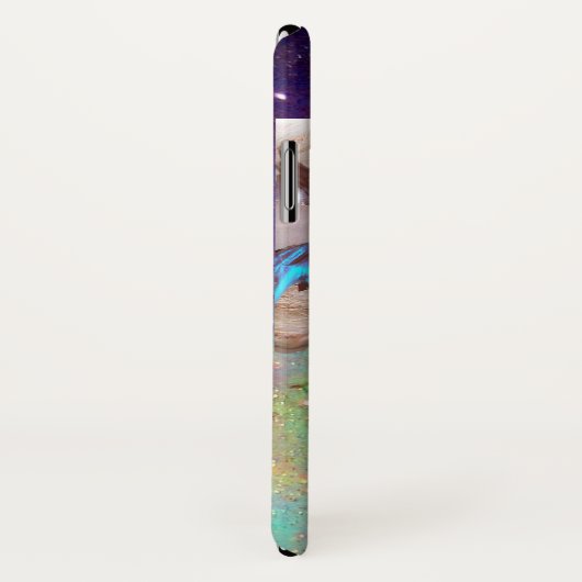 BLAUWE BUTTERFLES MET GROENE GOUDEN Case-Mate iPhone CASE (Achterkant / rechts)