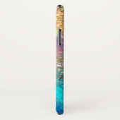 BLAUWE BUTTERFLES MET GROENE GOUDEN MONOGRAM Case-Mate iPhone CASE (Achterkant / rechts)