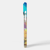 BLAUWE BUTTERFLES MET GROENE GOUDEN MONOGRAM Case-Mate iPhone CASE (Achterkant / Links)