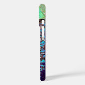 BLAUWE BUTTERFLES MET GROENE GOUDEN MONOGRAM Case-Mate iPhone CASE (Achterkant / Links)