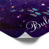 BLAUWE BUTTERFLES POSTER (Hoek)