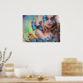 BLAUWE BUTTERFLES POSTER (Keuken)
