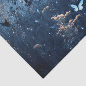 Blauwe Butterflies in een Meadow in Evening Decoup Tissuepapier (Detail)