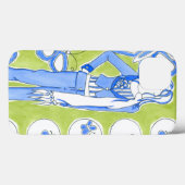 Blauwe Butterflies omringend glamoureus meisje Case-Mate iPhone Case (Achterkant (horizontaal))