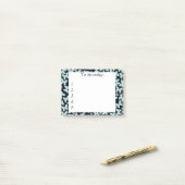 Blauwe Butterflies op Black Post It Note (Op bureau)