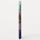 BLAUWE BUTTERFLY LADY, BLAUWGROEN GOLD SPARKLE GEM Case-Mate iPhone CASE (Achterkant/links)