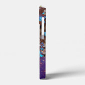 BLAUWE BUTTERFLY LADY, BLAUWGROEN GOLD SPARKLE GEM Case-Mate iPhone CASE (Achterkant / Links)