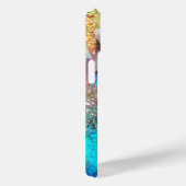 BLAUWE BUTTERFLY LADY, BLAUWGROEN GOLD SPARKLES MO Case-Mate iPhone CASE (Achterkant / Rechts)