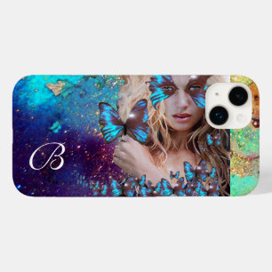 BLAUWE BUTTERFLY LADY, BLAUWGROEN GOLD SPARKLES MO Case-Mate iPhone CASE