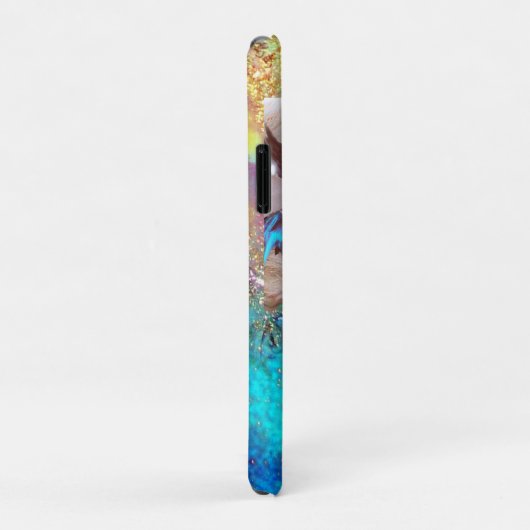 BLAUWE BUTTERFLY LADY, BLAUWGROEN GOLD SPARKLES MO Case-Mate iPhone CASE (Achterkant/rechts)
