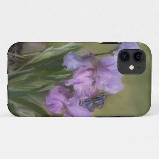 BLAUWE BUTTERFLY LANDING Case-Mate iPhone CASE (Achterkant (horizontaal))