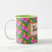 Blauwe Butterfly Waterverf 325 ml Two-Tone Mok (Links)