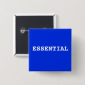 Blauwe Button die zegt dat het belangrijk is (Voorkant /achterkant)