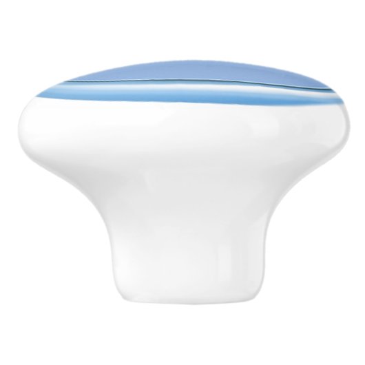 Blauwe Button Drawer Pull Keramische Knop (Zijkant)