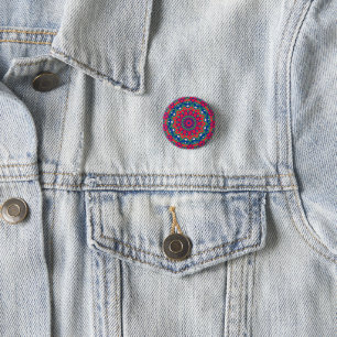 Blauwe Button met cirkelvormig ontwerp