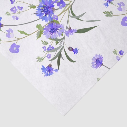 Blauwe Buttonnen van Bachelor Tissuepapier (Detail)