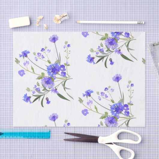 Blauwe Buttonnen van Bachelor Tissuepapier (Craft)