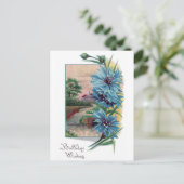 Blauwe Buttonnen van de Bachelor Briefkaart (Staand voorkant)