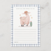 Blauwe cactus Boho Llama advies voor mum Baby show Informatiekaartje (Voorkant)