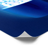 Blauwe cactus poster (Hoek)