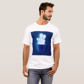 Blauwe cactus t-shirt (Voorkant volledig)