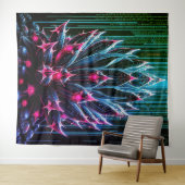 Blauwe-Cactus Wandkleed (In Situ (horizontaal))