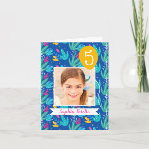 Blauwe cactus woestijnPlanten Foto Birthday Bedankkaart