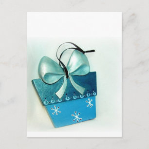 Blauwe cadeau II Briefkaart