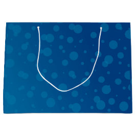 Blauwe cadeautas met witte stippen