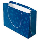 Blauwe cadeautas met witte stippen (Achterkant Gekanteld)
