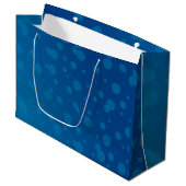 Blauwe cadeautas met witte stippen (Voorkant Gekanteld)