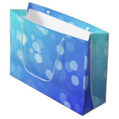 Blauwe cadeautas met witte touwhenkels (Voorkant Gekanteld)