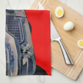 Blauwe Cadillac grille uit de jaren '50 Theedoek (Quarter Fold)