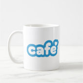 Blauwe "Café" Mok met hartdetail (Links)