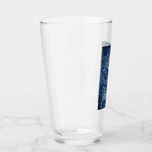 Blauwe cake glas (Rechts)