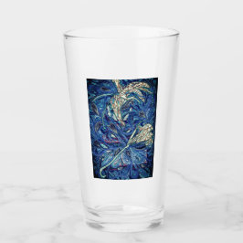 Blauwe cake glas