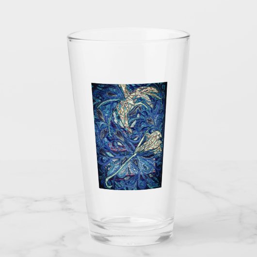 Blauwe cake glas (Voorkant)