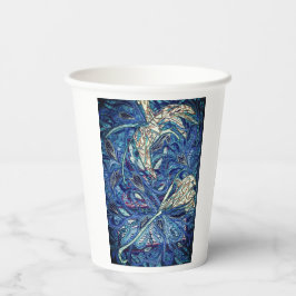 Blauwe cake papieren bekers