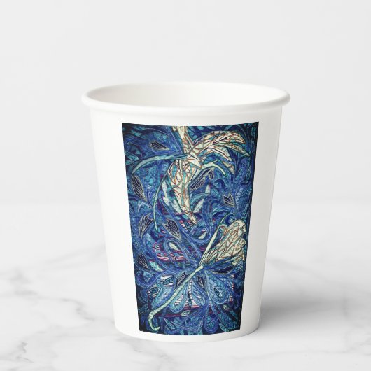 Blauwe cake papieren bekers (Achterkant)