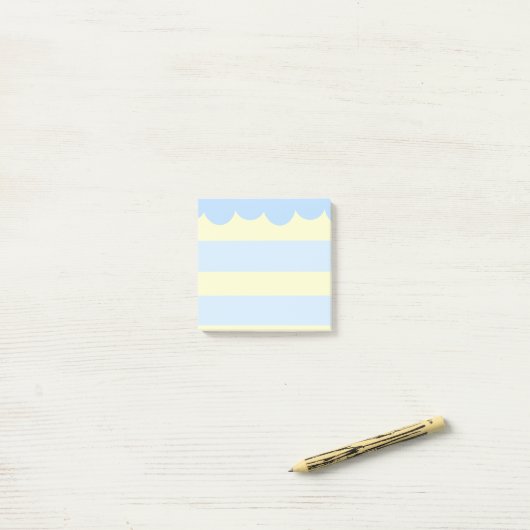 Blauwe Cake Post-it® Notes (Op bureau)