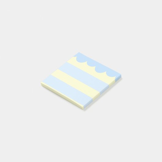 Blauwe Cake Post-it® Notes (Schuin)