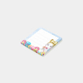 Blauwe Cake Post-it Notities Schattige Bakkerij Ka Post-it® Notes (Schuin)