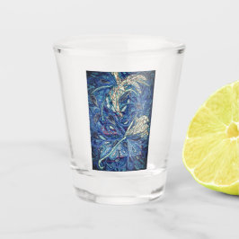 Blauwe cake shot glas