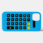 Blauwe calculator met toetsenblok Case-Mate iPhone case (Achterkant (horizontaal))