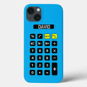 Blauwe calculator met toetsenblok Case-Mate iPhone case