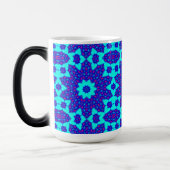 Blauwe caleidoscoop bloeide magische mok (Links)